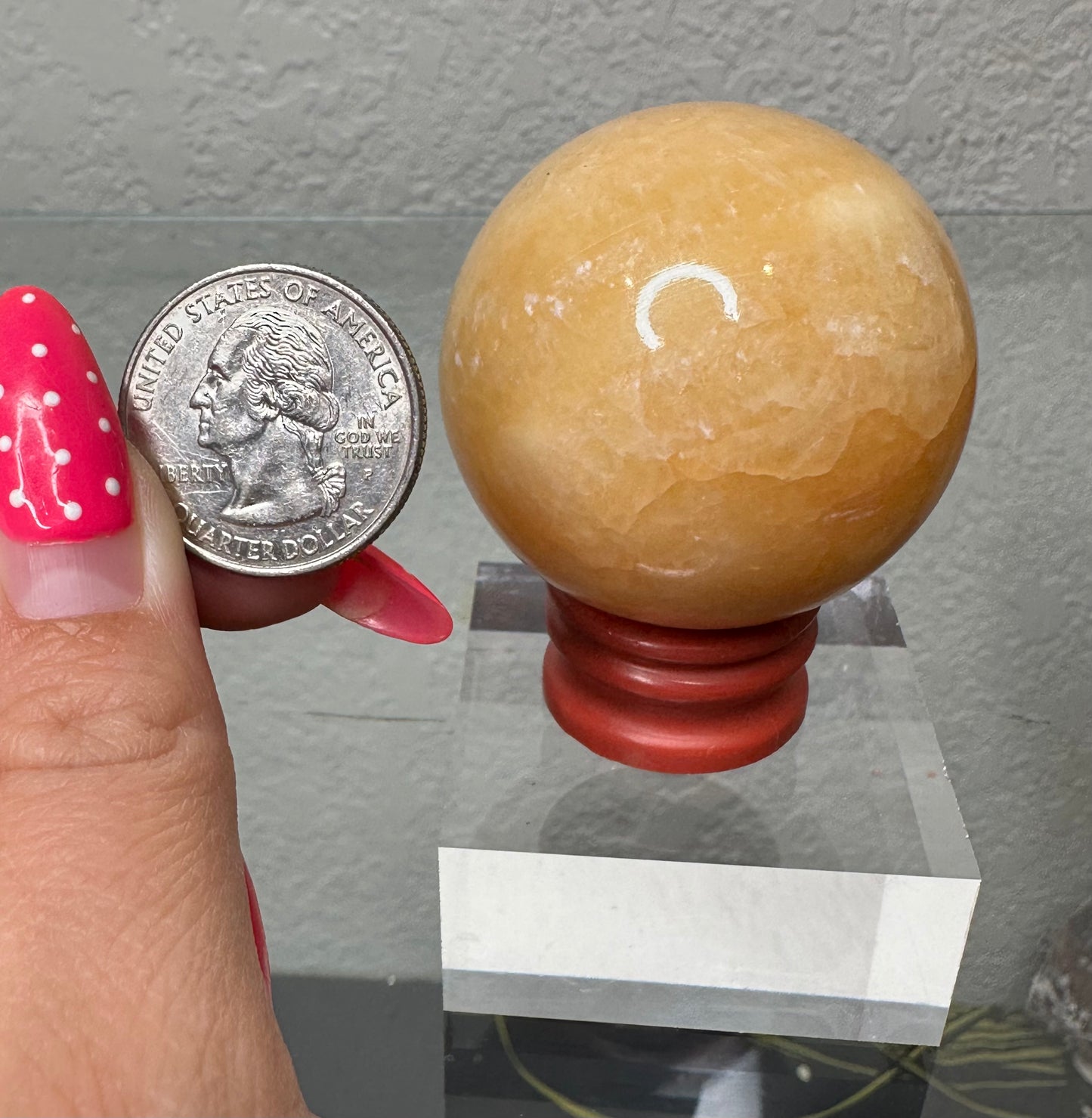 Yellow calcite Sphere