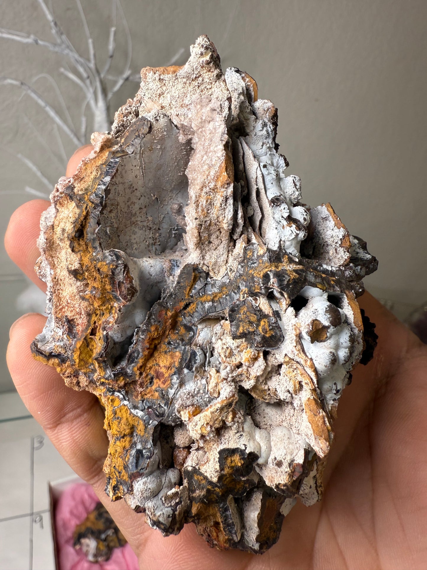 Goethite with Calcite & Aragonite 8 pieces Flat