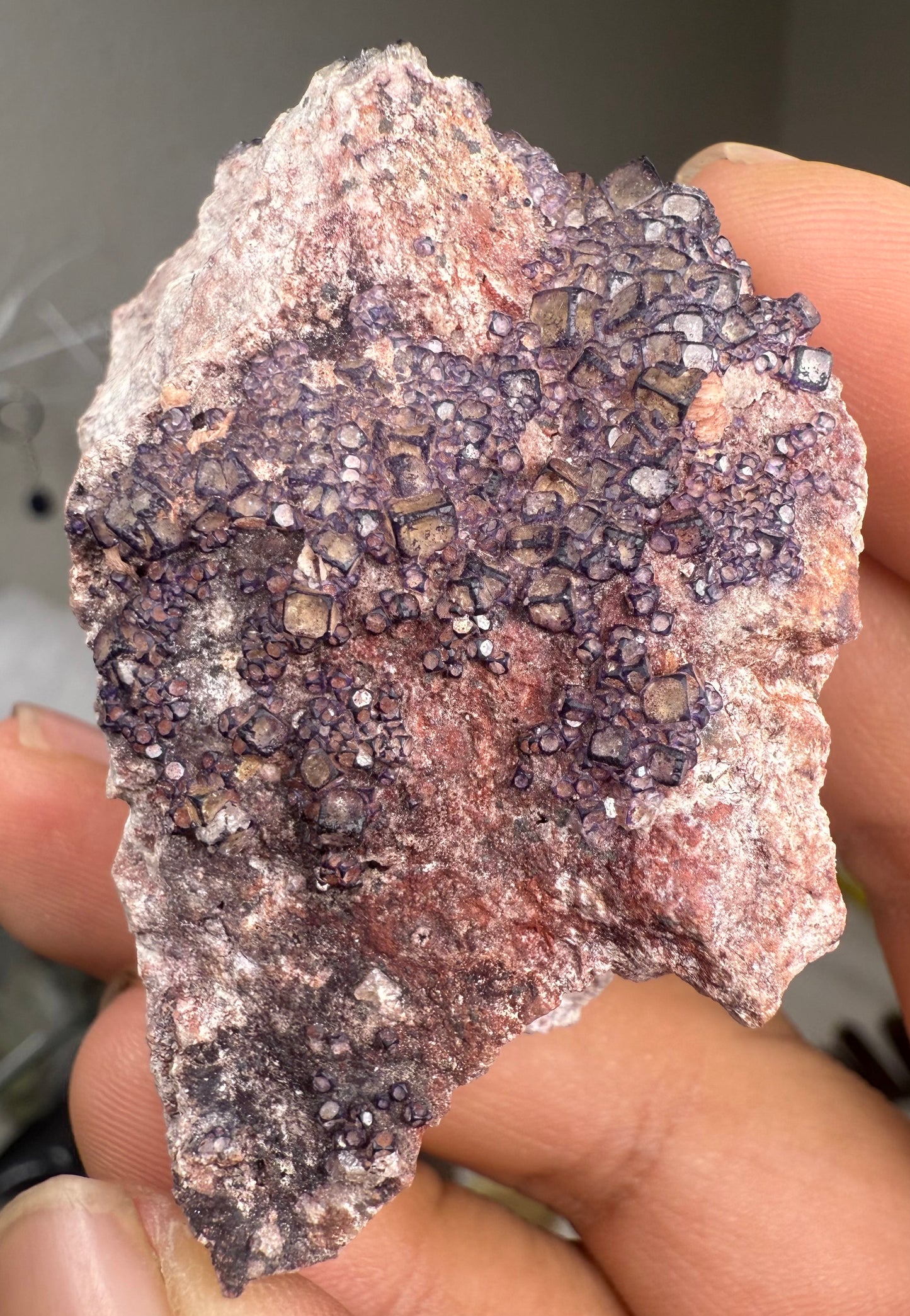 Yellow & Purple cubic “QR” Fluorite