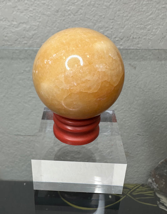 Yellow calcite Sphere