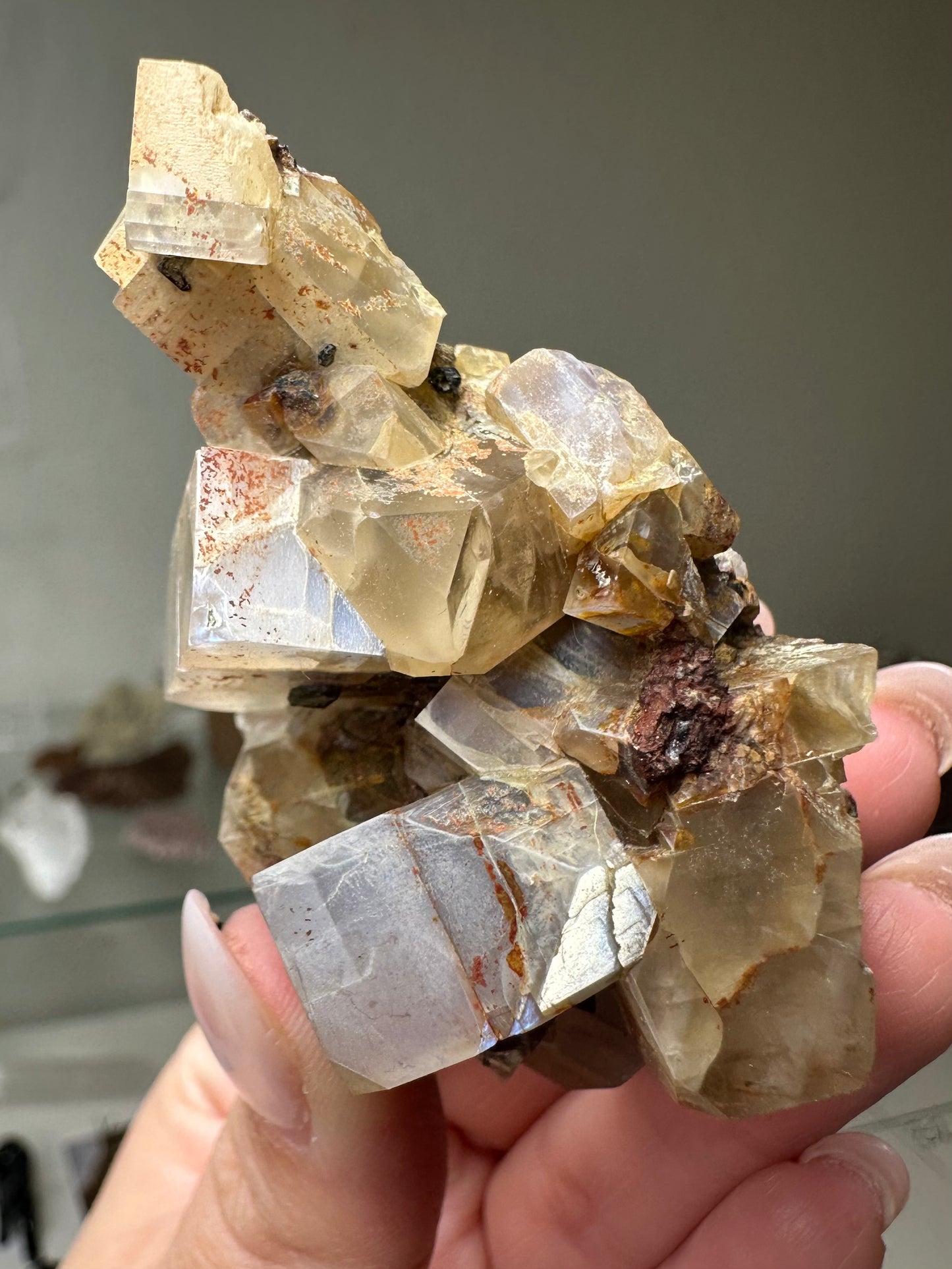 Feldspar var. Moonstone w/ Augite