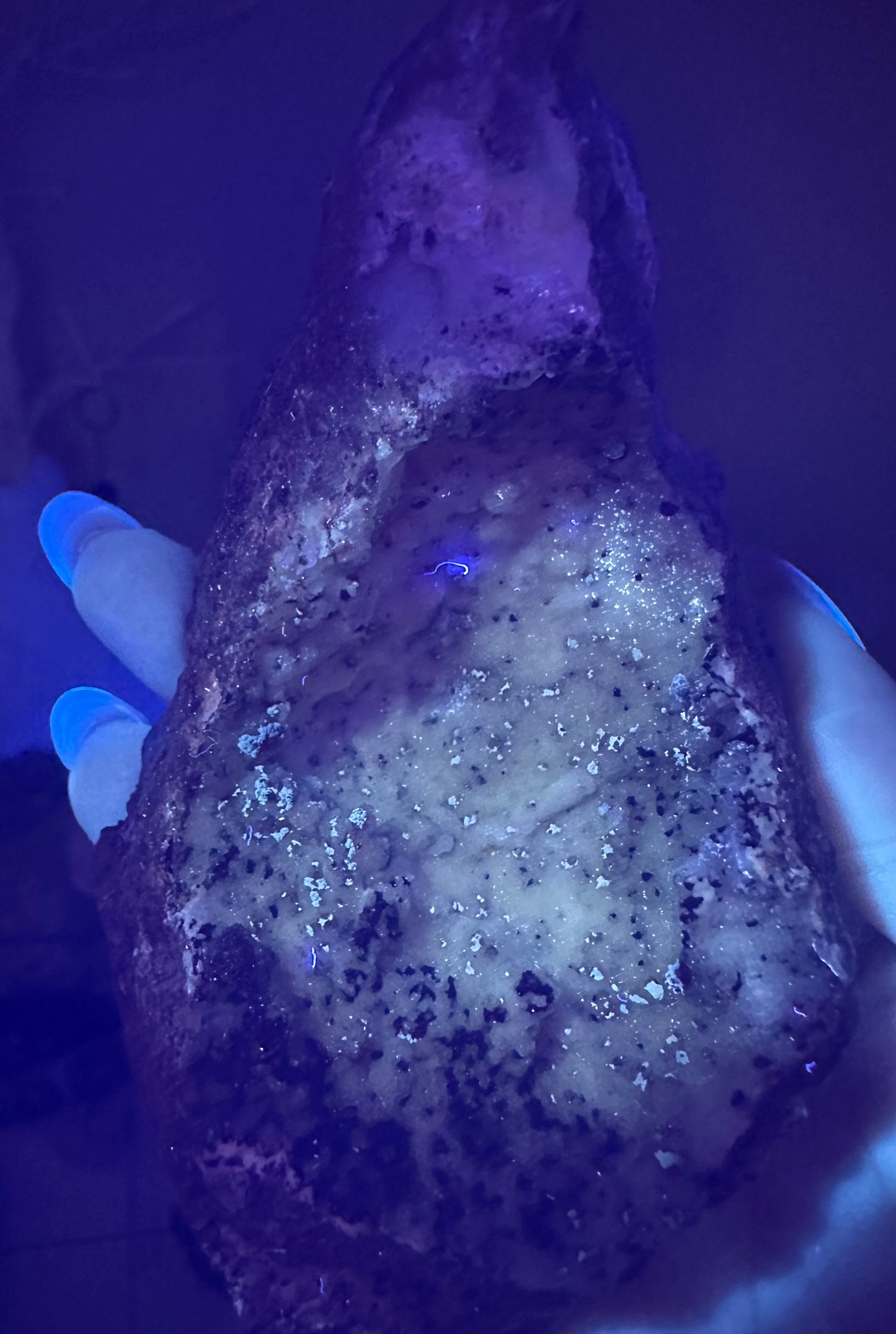 Yellow & White Smithsonite w/ Goethite Spots