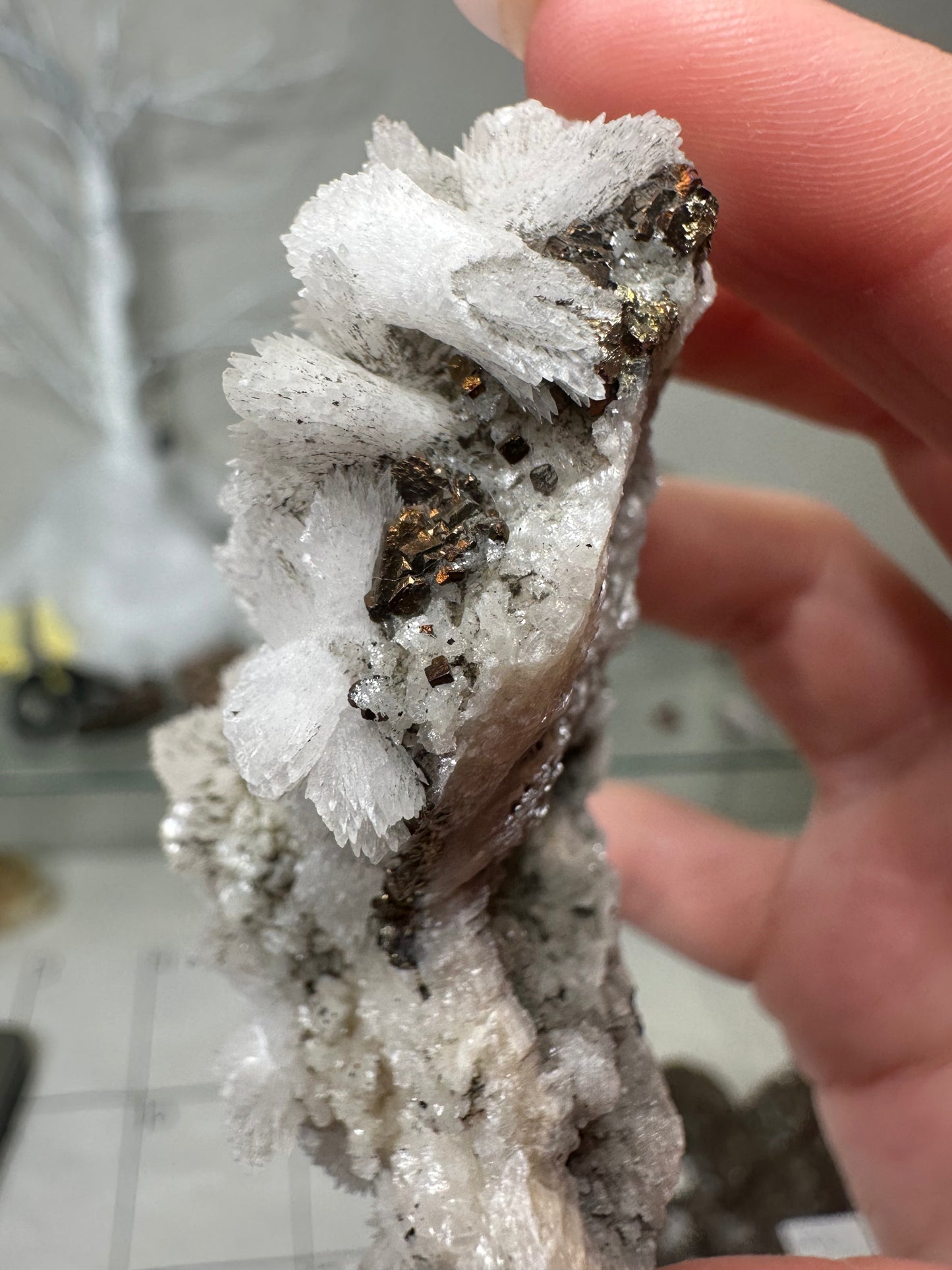 Spiky Calcite w/ Chalcopyrite