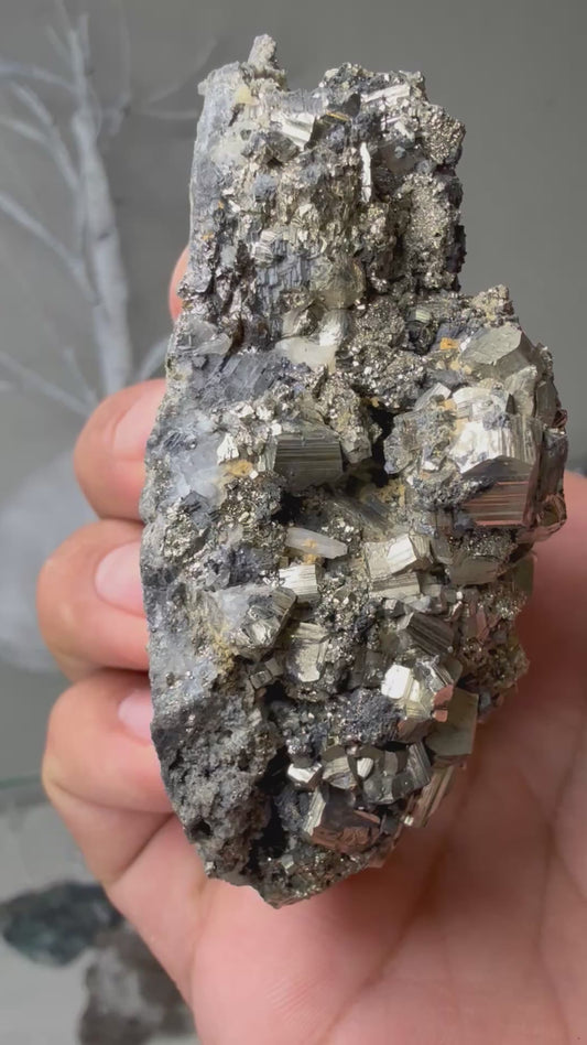 Pyrite with Quartz & Sphalerite