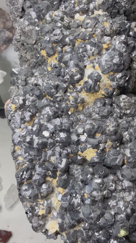 Sphalerite with Galena, selenite & calcite “Statement Piece”