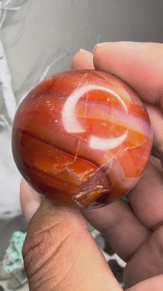 Carnelian Agate Sphere