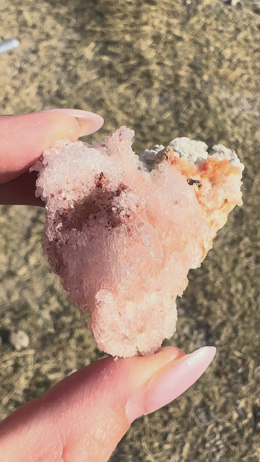 Selenite w/ Cinnabar & Aragonite