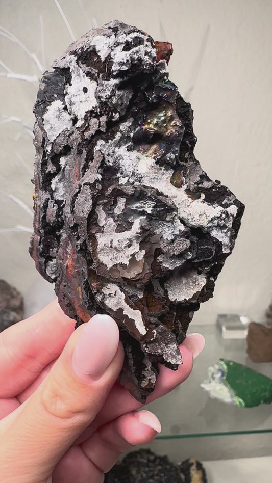 Calcite on Goethite W/ Turgite & Iron