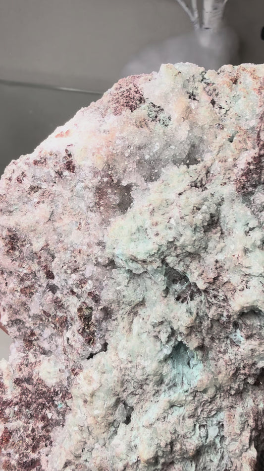 Druzy Calcite with Aurichalcite